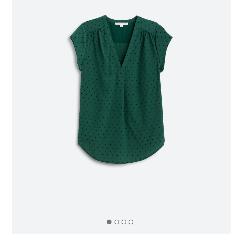 Stitch Fix FUN2FUN Lillian Velvet Detail Blouse, EUC, large